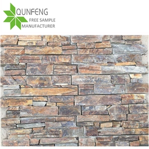Stacked Natural Rustic Slate Wall Cladding Stone